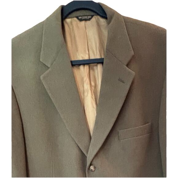 VTG Bill Blass Marshall Fields Men’s Blazer 100% Camel Hair Olive Green 44R USA - Picture 2 of 8